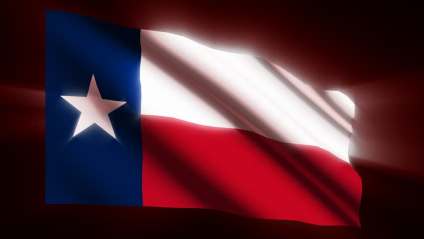 Shining waving Texas flag - loop 