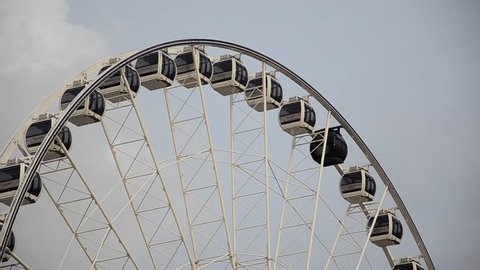 Underside view of a ferris wheel