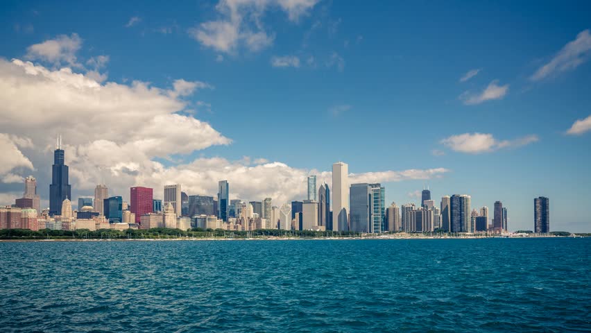 time-lapse skyline miami looking ocean city Stock Footage Video (100% ...