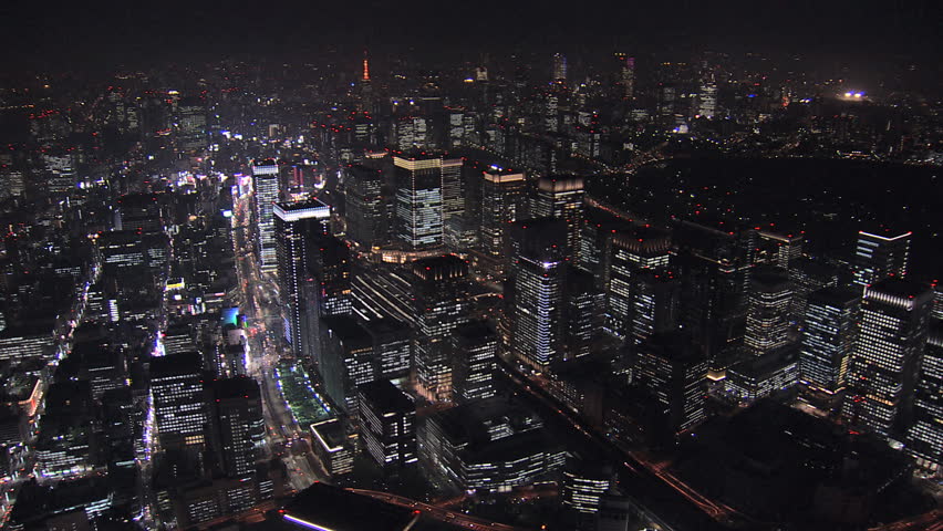 Aerial Metropolis Tokyo Night Illuminated Stock Footage Video 100 Royalty Free Shutterstock