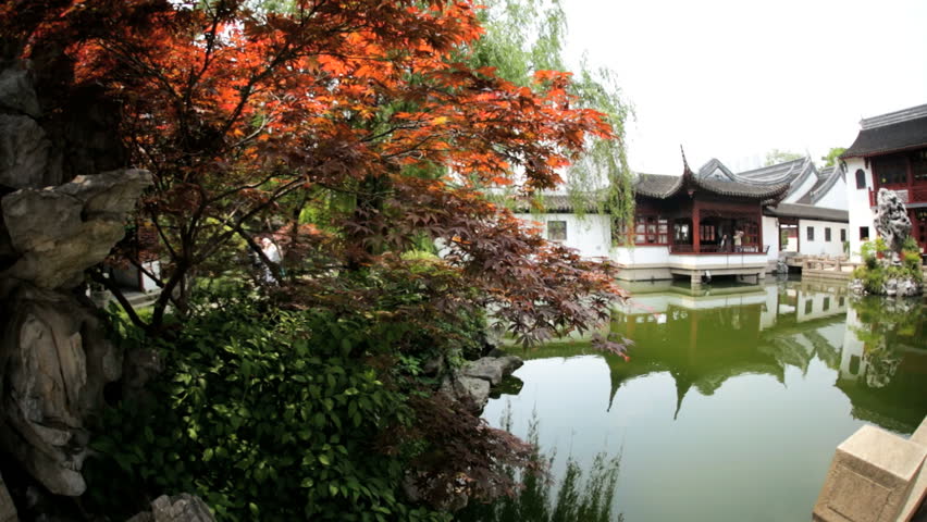 Chenghuang Miao Temple Town God garden old walled city no people tranquil religion god Shanghai China Asia