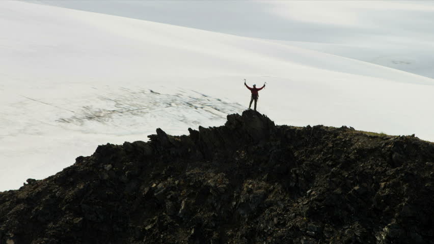 Rocky Ridge Climber Glacier Peaks American Male App Style Weather Virtual Graphics Summit CG
