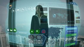 Advanced Business Communication Motion Graphics Touch Screen 3D Virtual Wall Asian Businesswoman Financial Trading Analysis CG - Powered by Shutterstock - Get 15% off with code: PIKWIZARD15