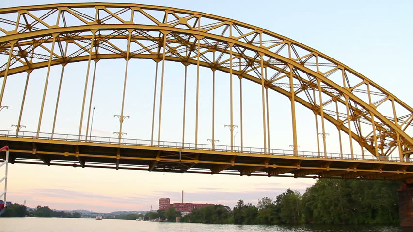 The 16th Street Bridge, a steel arch bridge spanning the Allegheny River in