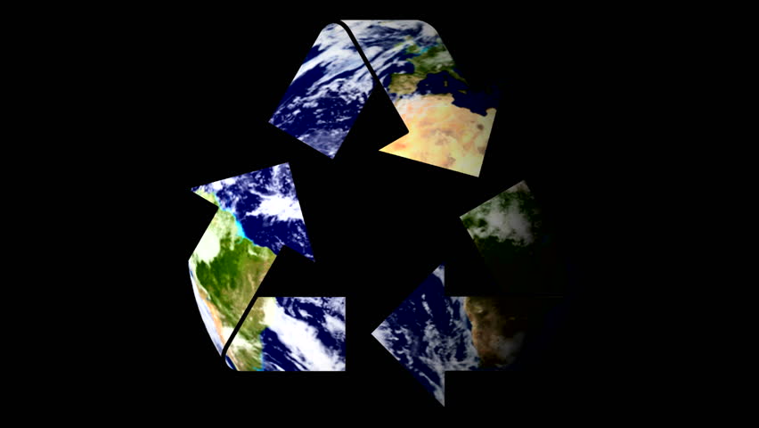 Recycle symbol planet earth - HD