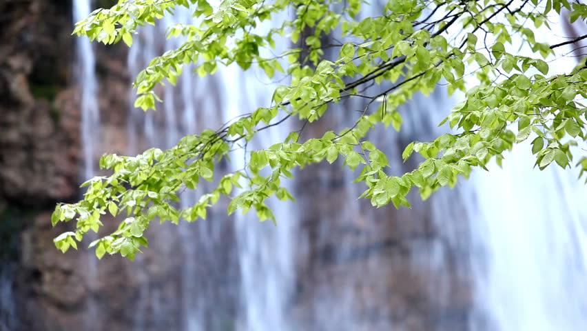 Nature background, waterfall