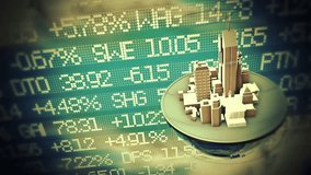 Urban world at sky background. Loops. - Powered by Shutterstock - Get 15% off with code: PIKWIZARD15