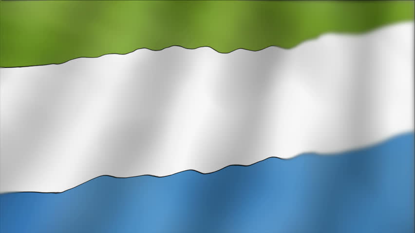 Sierra Leone - detail of waving flag 