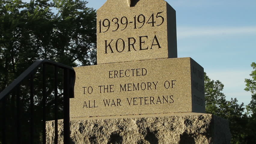 BURLINGTON - NOV. 9: Epitaph at Woodland Cemetery in memory of the war veterans. November 9, 2014 at Burlington, Ontario, Canada.  