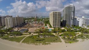 Aerial video of Bal Harbour Beach Miami 4k
