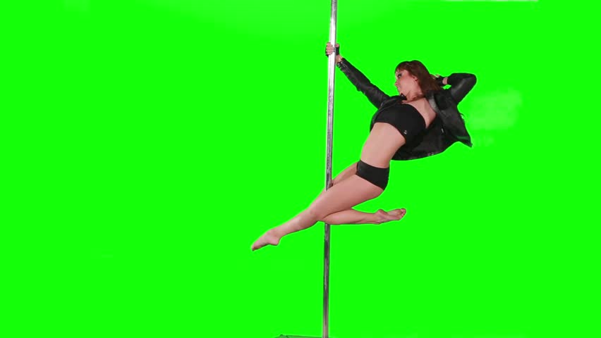 Dance video pole stripper Woman strips