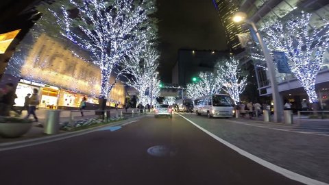 ROPPONGI, JAPAN - NOVEMBER 11. Roppongi Hills Christmas illumination in preparation for the holiday season.
