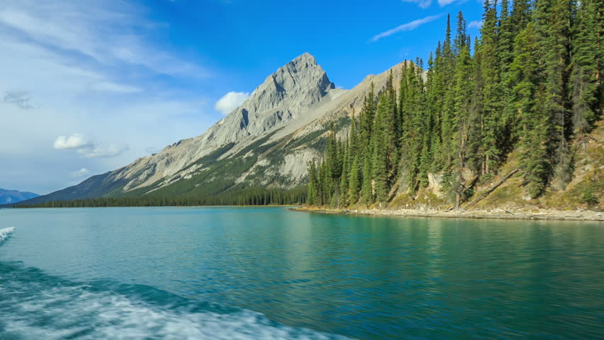 Spirit Island in Maligne Lake, Jasper National Park, Alberta, Canada