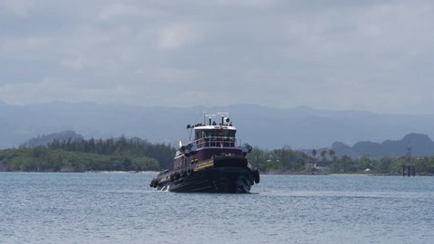 San Juan, Puerto Rico - October 30, 2014: Tug Boat  Beth M. McCallister  in San Juan Harbor