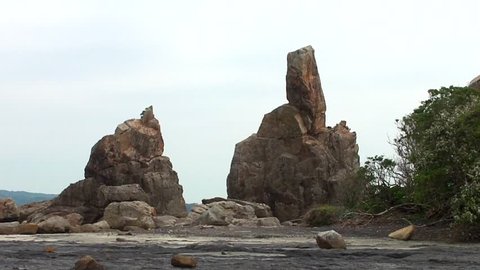Kushimoto, Wakayama Prefecture, Japan. Coastline at Hashi-gui-iwa rocks