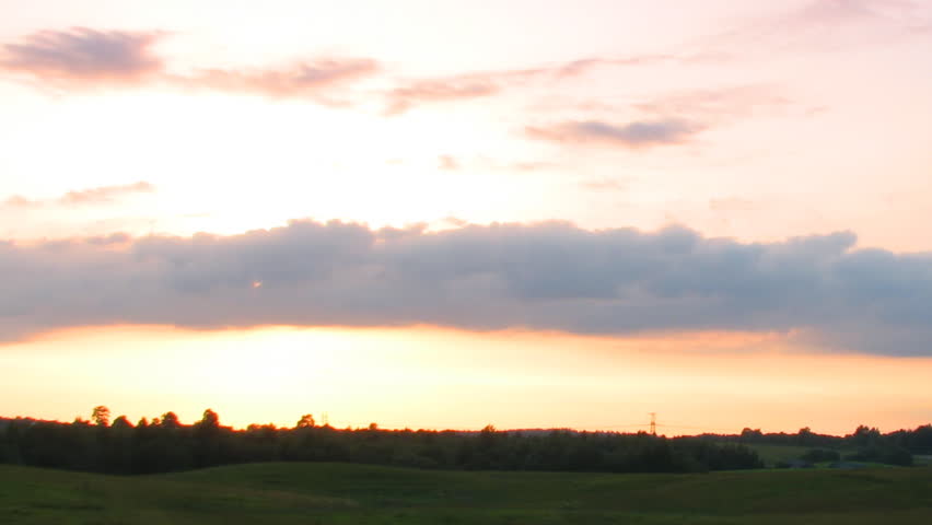 Sunset clouds, HD time lapse 