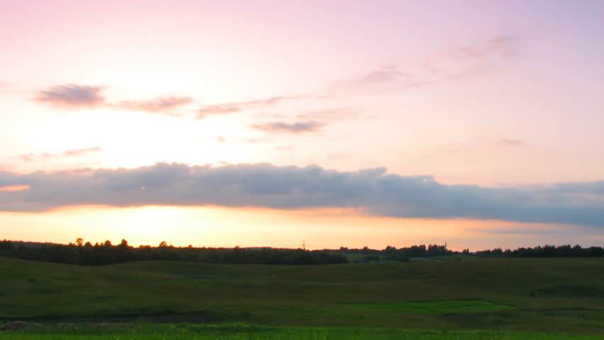 Sunset clouds, HD time lapse 