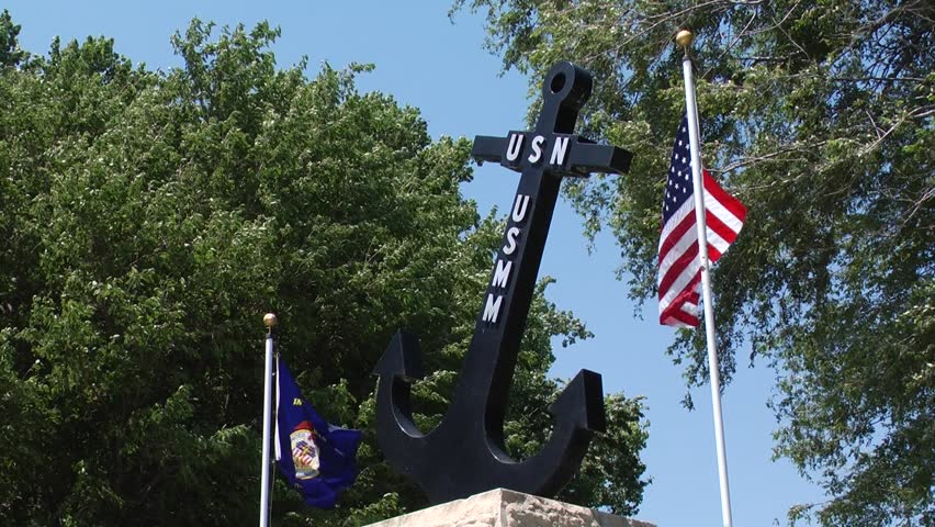 Flags blowing in the wind