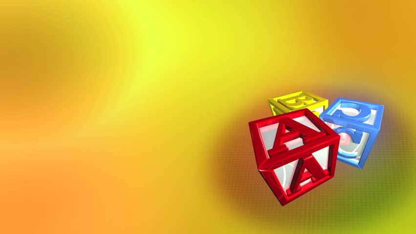 Revolving ABC Loop High definition animated loop of brightly colored alphabet