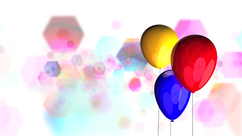Revolving Balloons Loop High definition animated loop of brightly colored