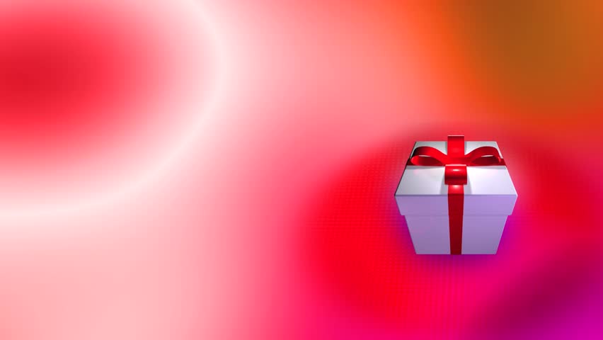 Revolving Gift Loop High definition animated loop of a gift box revolving over a