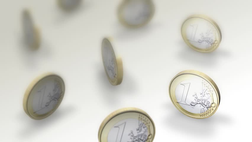 Spinning Euro Loop High definition animated background loop of Euro coins