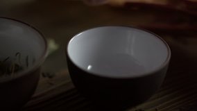 Stock video footage herbal medicine quacksalver prepares a potion slow motion