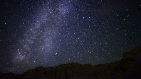 Milky Way Galaxy 74 Zoom In Timelapse Mojave Desert Red Rock Canyon