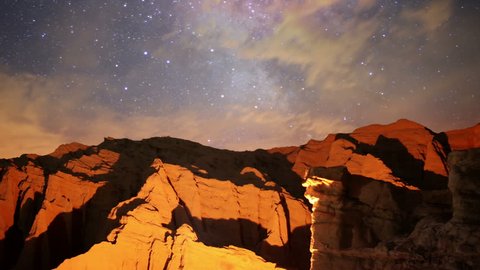 Milky Way Galaxy 84 L Timelapse Mojave Desert Red Rock Canyon
