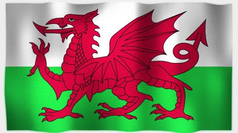 wales flag fluttering wind Stock Footage Video (100% Royalty-free ...