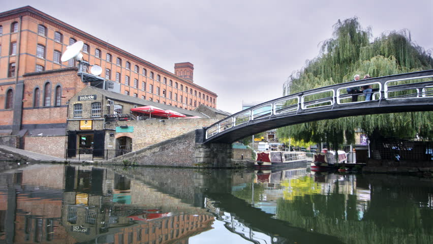 Famous Bridge Camden Town London Stock Footage Video (100% Royalty-free 