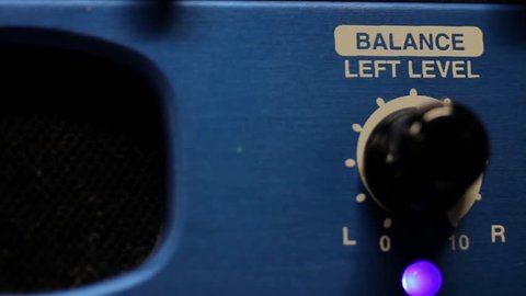 Hand Adjusting Volume Balance Left Leveladjusting Stock Footage Video ...