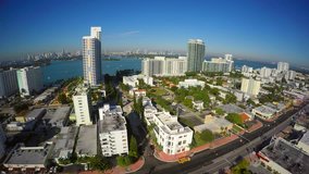 Miami Beach Alton Road Aerial 4k video