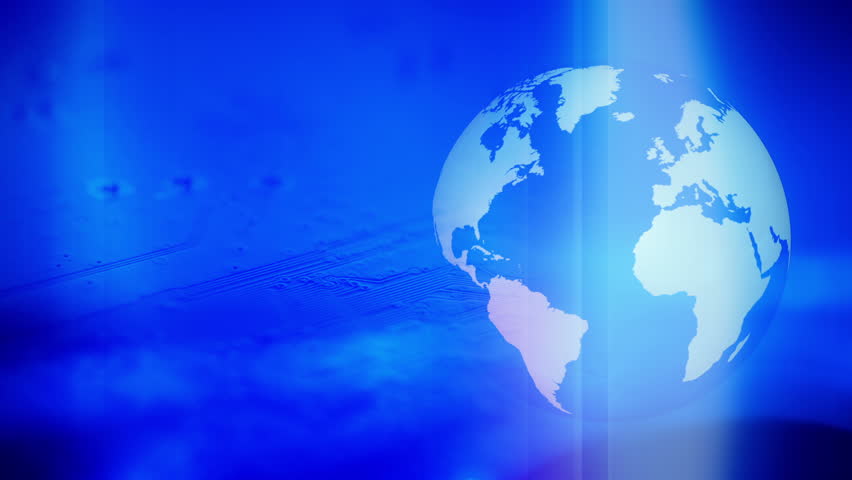 Globe Technology Blue Abstract Background Stock Footage Video (100% 