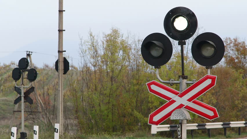 Sign Of Railway Level Crossing Stock Footage Video 100 Royalty Free Shutterstock