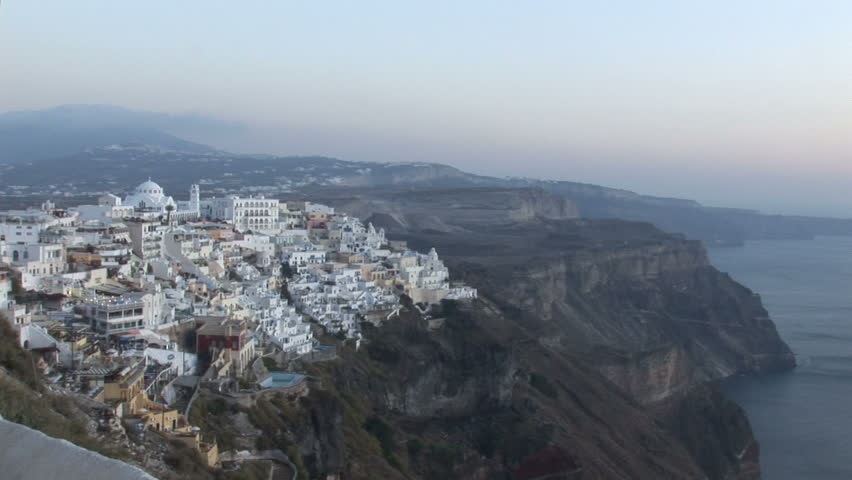 View over Santorini at Sunset
