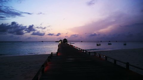 tropical island sunrise, Iruveli, Maldives