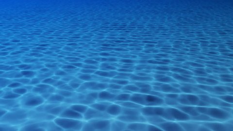 Water Surface with caustics. 3D Animation background. 