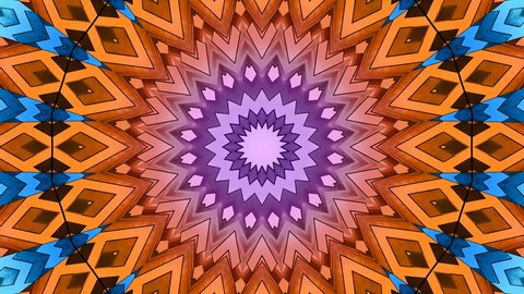 4K Colorful looping kaleidoscope sequence. Abstract motion graphics background. 4K UHD 4096 x 2304 ultra high definition 