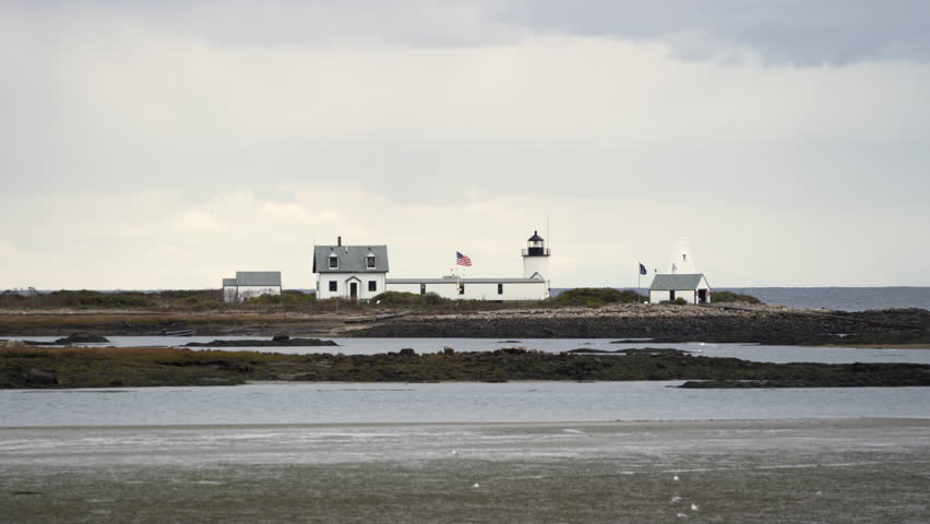 Lighthouse on the coast near Wells, Maine