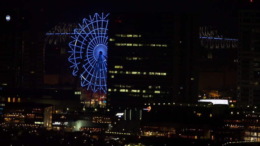 blurred lights on buildings in tokyo at night