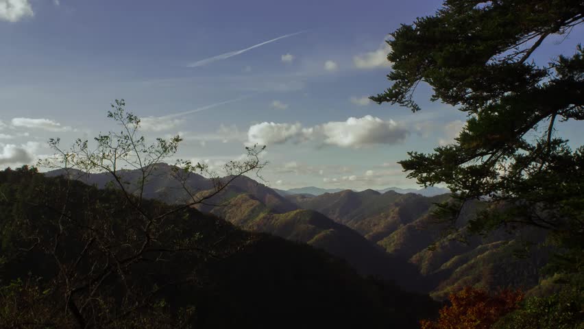 Clouds Rolling Over the Japanese Alps