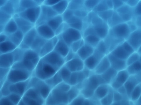 Water Surface with caustics. 3D Animation background. 