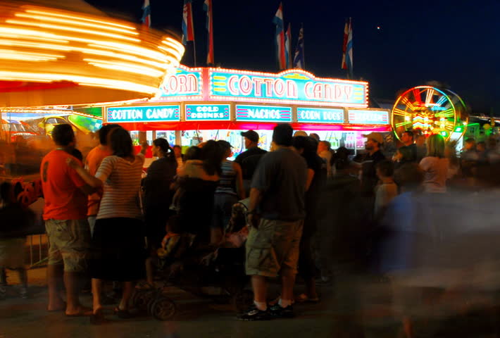 Busy Carnival at Night time lapse