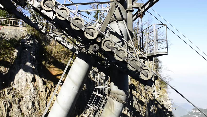 cable car on tianmen mountain china