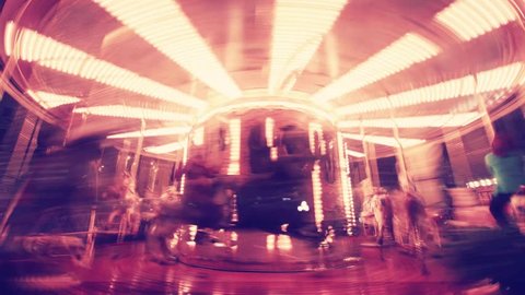 Seamless loop merry-go-round timelapse shot in Florence, Italy. Wide angle version.