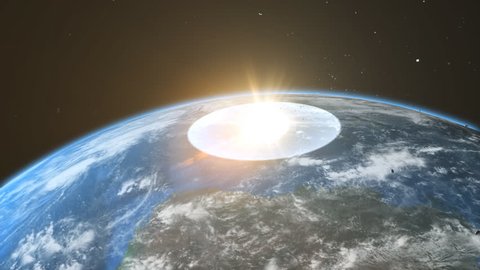 asteroid crash to the earth, realistic 3d animation 