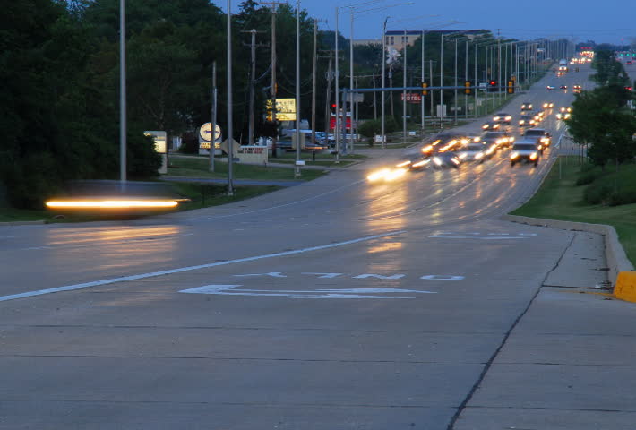 Highway at Night Motion Blur