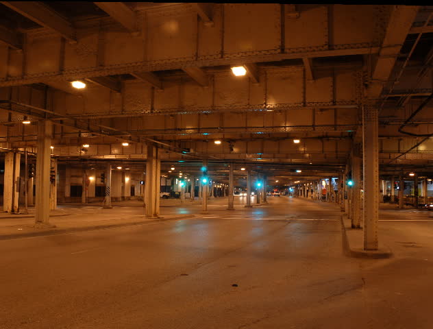 Underground intersection time lapse