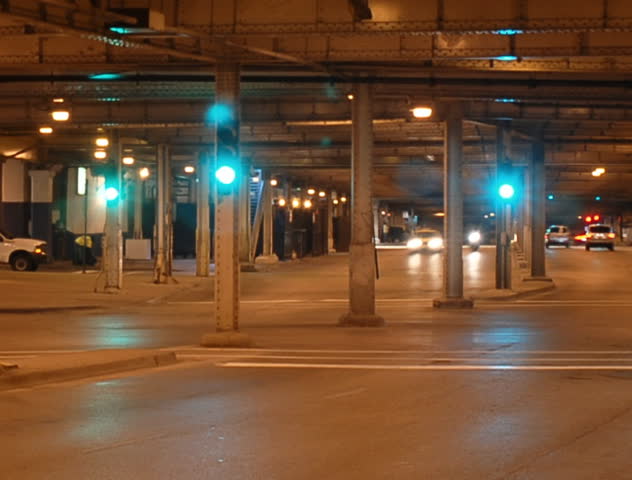 Underground intersection time lapse